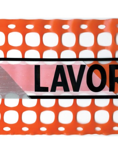 Rete Arancio da cantiere / 0,2x100 mt / con nastro rifrangente